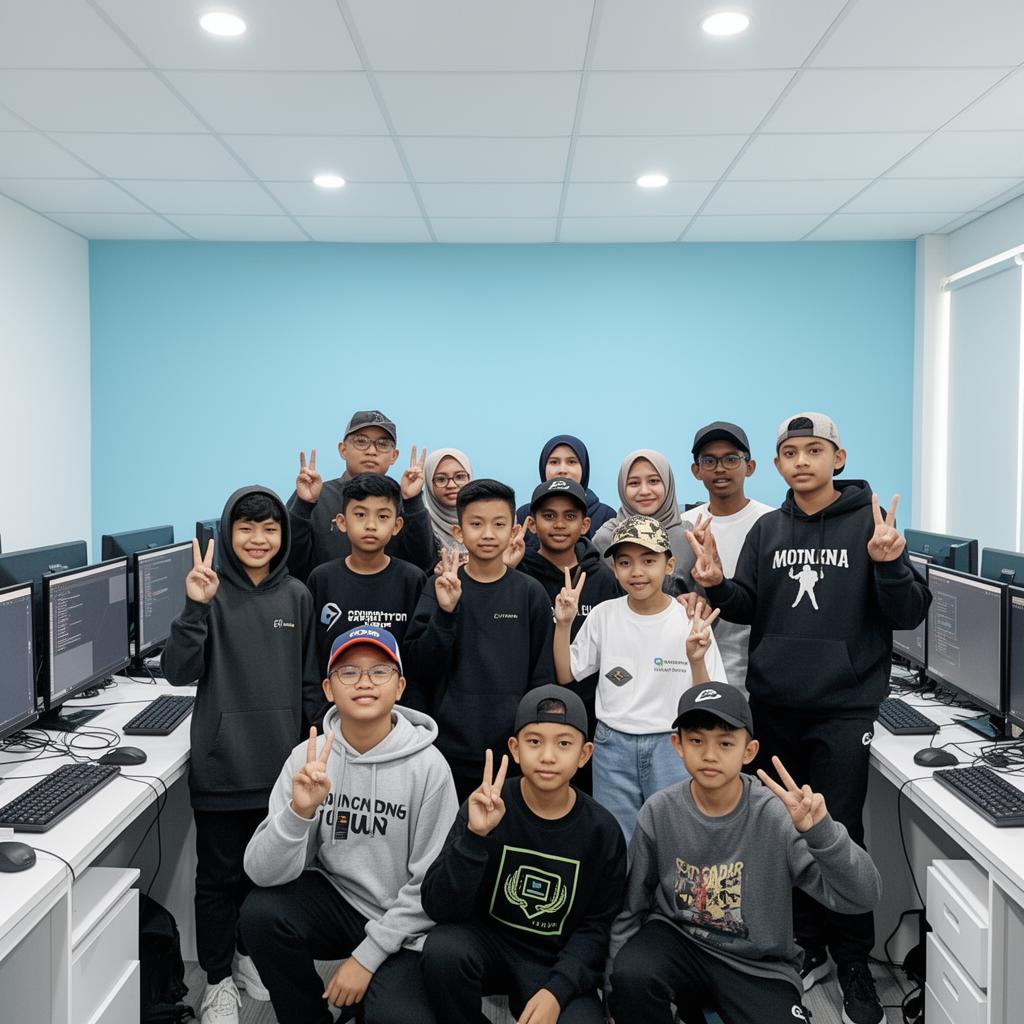Metro iDigital bootcamp group photo with students